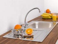 Zweigriff Spültischmischer Etou Schwenkauslauf Ausladung 204 mm verchromt