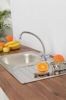 Zweigriff Spültischmischer Etou Schwenkauslauf Ausladung 204 mm verchromt