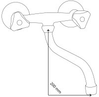 Zweigriff Spültischmischer Etou Schwenkauslauf...