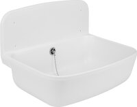 Ausgußbecken weiß inkl. Ab- und...
