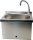 Edelstahl-Hygienebecken berührungslose Sensorsteuerung WM03 Netzbetrieben