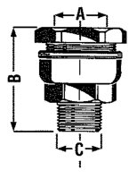 Messing Anschlussverschraubung mit AG Typ 861 11/2"x50mm