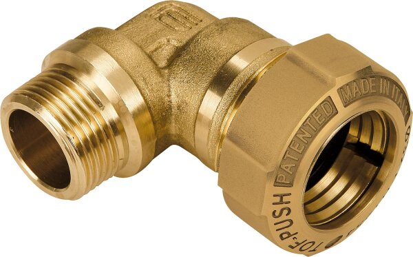 Messing Winkelanschlußverschraubung mit AG Typ 867 1/2"x20mm