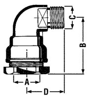 Messing Winkelanschlußverschraubung mit AG Typ 867 11/2"x50mm