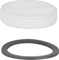 Verschlussstopfen DN40 (1 1/2") AG Kunststoff weiss