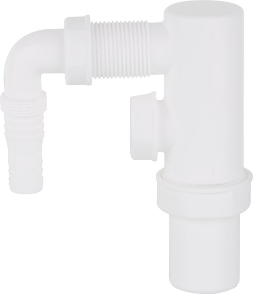 Waschmaschinen-Siphon DN40, Kunststoff weiss