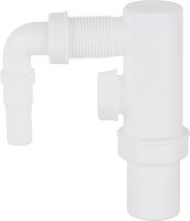 Waschmaschinen-Siphon DN40, Kunststoff weiss