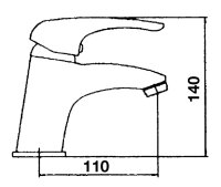 Waschtischmischer Rumba II Ausladung 116 mm chrom