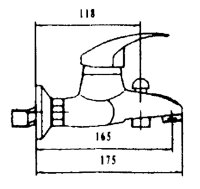 AP-Wannenmischer Rumba II Ausladung 165 mm chrom