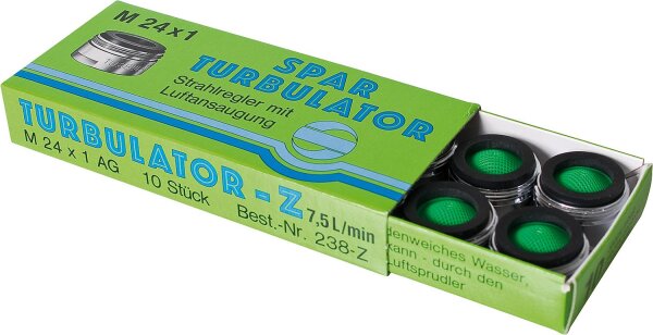 Spar-Strahlregler ohne Prüfzeichen AG M24X1 mit Gummidichtung Spar-7,5 l/min  ""VPE 10 Stk.""