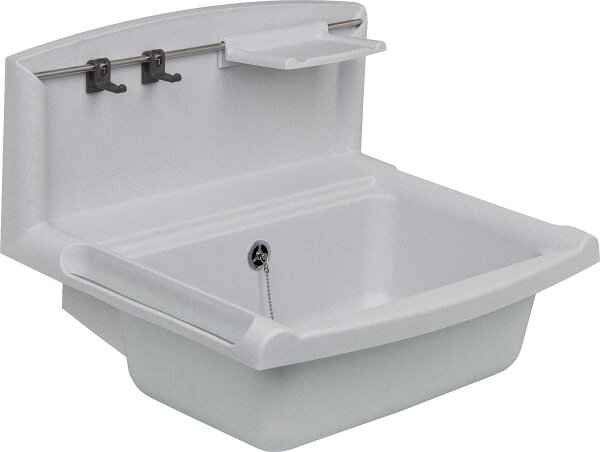 Funktionsbecken abu multiset, Kunststoff, Farbe granit, mit Ablaufgarnitur DN40(11/2")