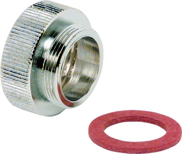 Reduzierstück Messing verchromt IG 3/4" auf M22X1 AG