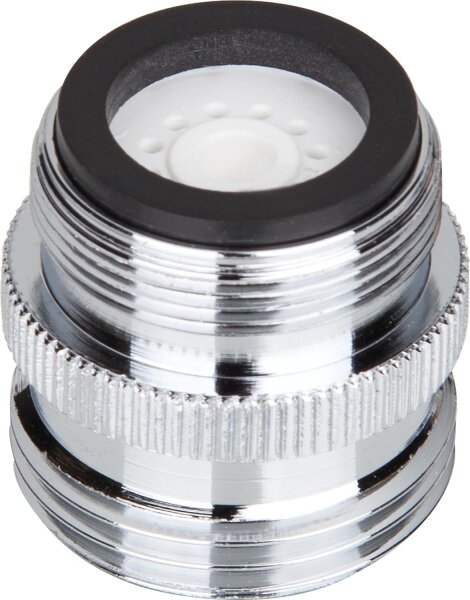 Reduzierstück mit Luftsprudler AG M24 x AG 3/4", Messing verchromt