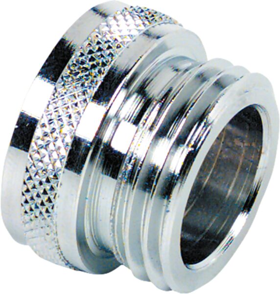Reduzierstück Messing verchromt IG M22X1 auf AG 1/2"