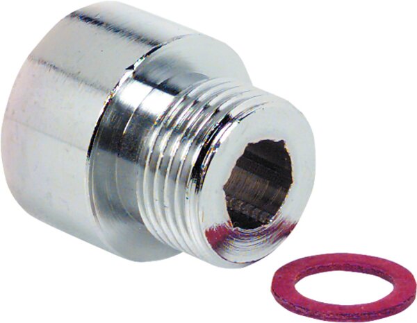 Reduzierstück Messing verchromt IG 15X1 auf AG 3/8" Geräteanschluss-Reduzierstück