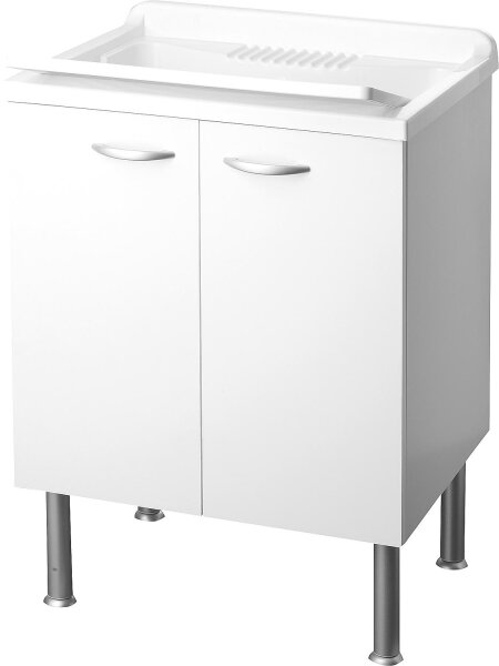 Waschtrog mit Unterschrank mit 2 Türe LxBxH: 600x500x850mm