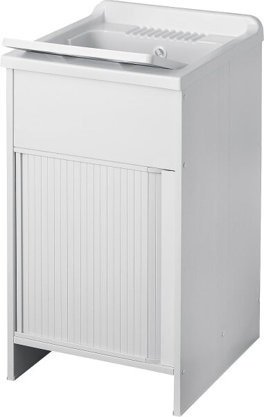 Waschtrog mit Unterschrank mit Jalousie Türe LxBxH: 500x500x850mm