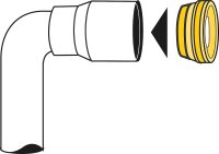 Gummi-Siphon-Nippel mit Sicke NW 50 1 1/2" Art. 3199