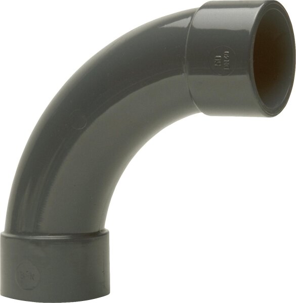 PVC-U - Klebefitting Bogen 90°, 63 mm, beidseitig Klebemuffe