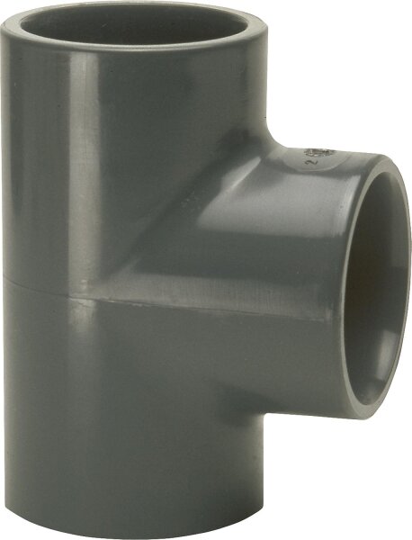 PVC-U - Klebefitting T-Stück, 75 mm, allseitig Klebemuffe
