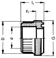PVC-U - Klebefitting Einschraubteil mit Klebemuffe, 63 mm