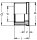 PVC-U - Klebefitting Einlegteil mit Klebemuffe, 20 mm