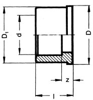 PVC-U - Klebemuffe Einlegteil mit Klebemuffe, 25 mm