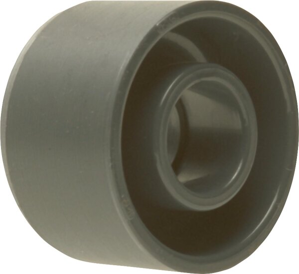 PVC-U - Klebefitting Reduktion kurz, 40 x 20 mm, mit Klebstutzen u. Klebmuffe
