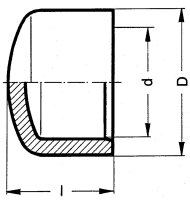 PVC-U - Klebefitting Kappe, 16 mm