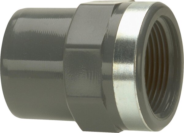 PVC-U - Klebefitting Reduktions-Nippel, 20 mm x 3/8", IG