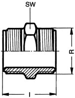 PVC-U - Klebefitting Doppelnippel, 11/2"