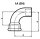 Tempergussfitting verzinkt Nr.1A kurzer Bogen I/A, Ø 3/4"