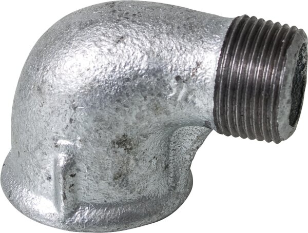 Tempergussfitting verzinkt Nr.92R Winkel red. I/A  90° Ø 3/4" x 1/2"