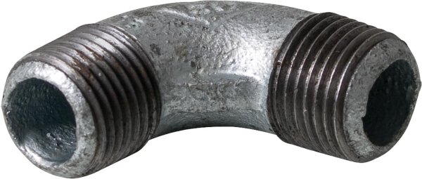 Tempergussfitting verzinkt Nr.94 Winkel  A/A  90°, Ø 1"