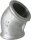 Tempergussfitting verzinkt Nr. 120,Winkel I/I 45°, Ø 1 1/4"