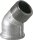 Tempergussfitting verzinkt Nr. 121, Winkel I/A 45°, Ø 1 1/4"