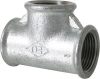 Tempergussfitting verzinkt Nr. 130, T-Stück, Ø 1 1/2"