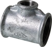Tempergussfitting verzinkt Nr. 130R, T-Stück...