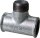 Tempergussfitting verzinkt Nr. 133, T-Stück I/A/I, Ø 3/8"