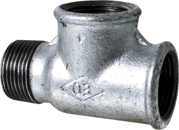Tempergussfitting verzinkt Nr. 134, T-Stück I/I/A, Ø 3/4"