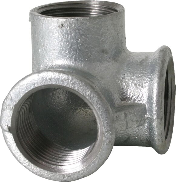 Tempergussfitting verzinkt Nr. 221, Winkelverteiler, Ø 1/2"