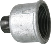 Tempergussfitting verzinkt Nr. 246 Reduziermuffe I/A, Ø 3" x 2 1/2"