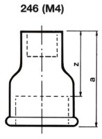 Tempergussfitting verzinkt Nr. 246 Reduziermuffe I/A, Ø 3" x 2 1/2"