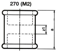 Tempergussfitting verzinkt Nr. 270 Muffe, Ø 1/4"