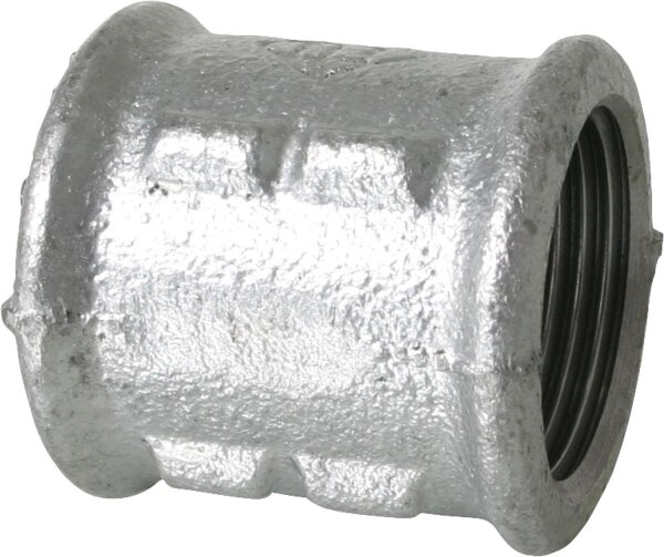 Tempergussfitting verzinkt Nr. 271 Muffe mit Rechts- und Linksgewinde, Ø 1"