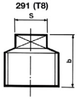 Tempergussfitting verzinkt Nr. 291 Stopfen ohne Rand, Ø 3/8"