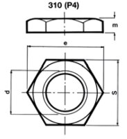 Tempergussfitting verzinkt Nr. 310 Gegenmutter, Ø 1 1/4"