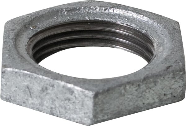 Tempergussfitting verzinkt Nr. 312 Gegenmutter mit Aussparung, 1 1/2"