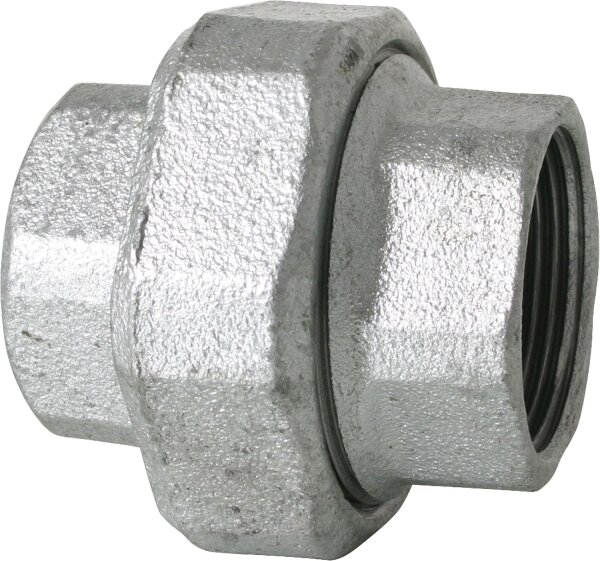 Tempergussfitting verzinkt Nr. 340 Verschraubung konisch dichtend, Ø 1/2"