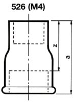 Tempergussfitting verzinkt Nr. 526 Verlängerung Ø 1/2" x 40